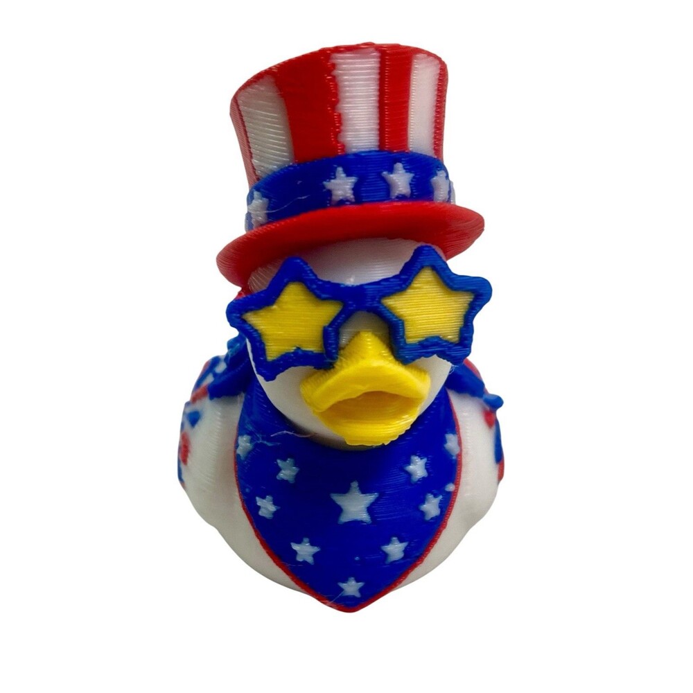 Patriotic Design Duck Red White and Blue 1.5 inch Americana 4th Of July 3D